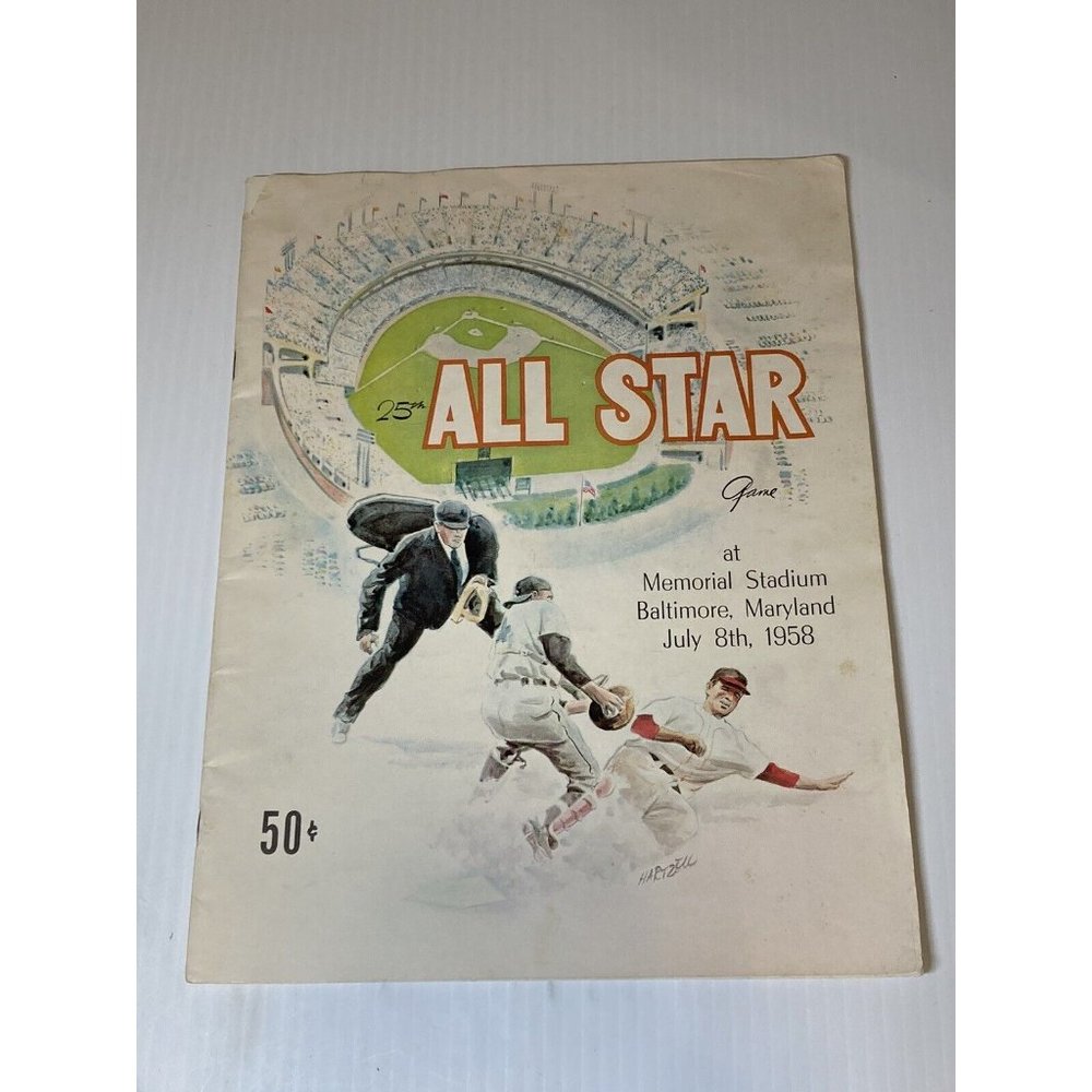 1958 MLB All Star Baseball Program Memorial Stadium Baltimore Orioles Maryland